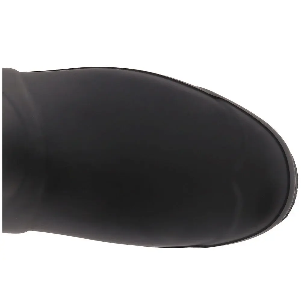 HUNTER ORIGINAL SHORT BACK ADJUSTABLE RAIN BOOTS BLACK 8 M